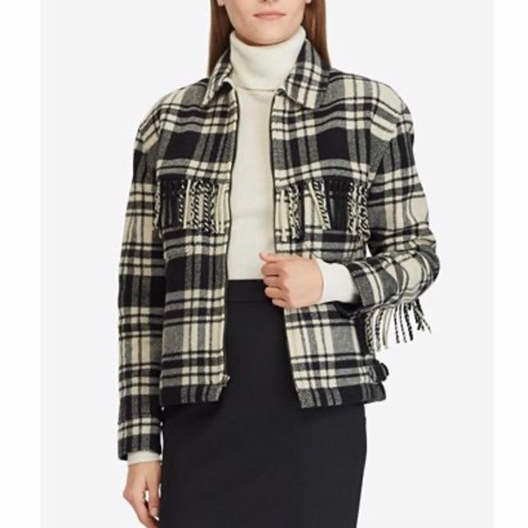 Polo Ralph Lauren Jackets & Blazers - Polo Ralph Lauren Fringe Zip Jacket cream/b